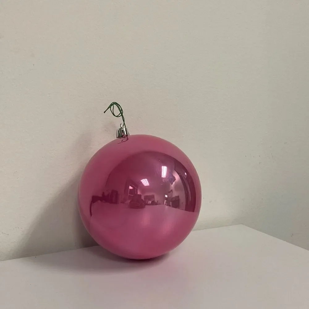 Anthropologie Terrain Pink Shatterproof Pearlescent Ornament